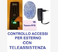 SISTEMA DI CONTROLLO ACCESSI PER ESTERNO (IP53) MOD. 1951-FINGER, CON LETTORE DI IMPRONTE DIGITALI E DI TESSERE, SOFTWARE, ALIMENTATORE E CORSO DI ISTRUZIONE SOFTWARE IN TELEASSISTENZA PER 2 MESI
